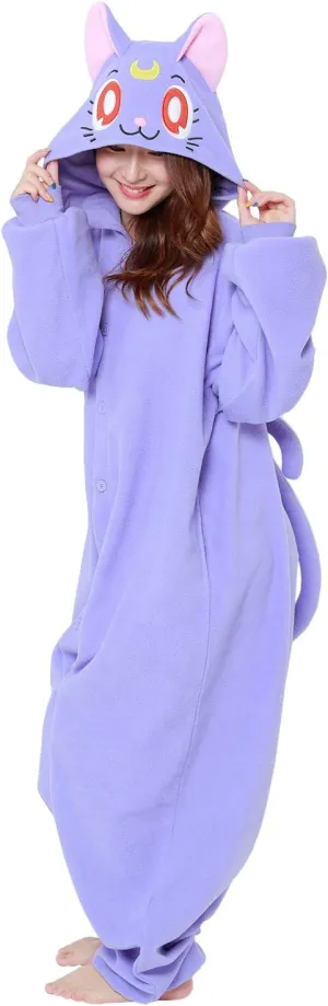 SAZAC Kigurumi - Sailor Moon - Luna - Onesie Jumpsuit Halloween Costume