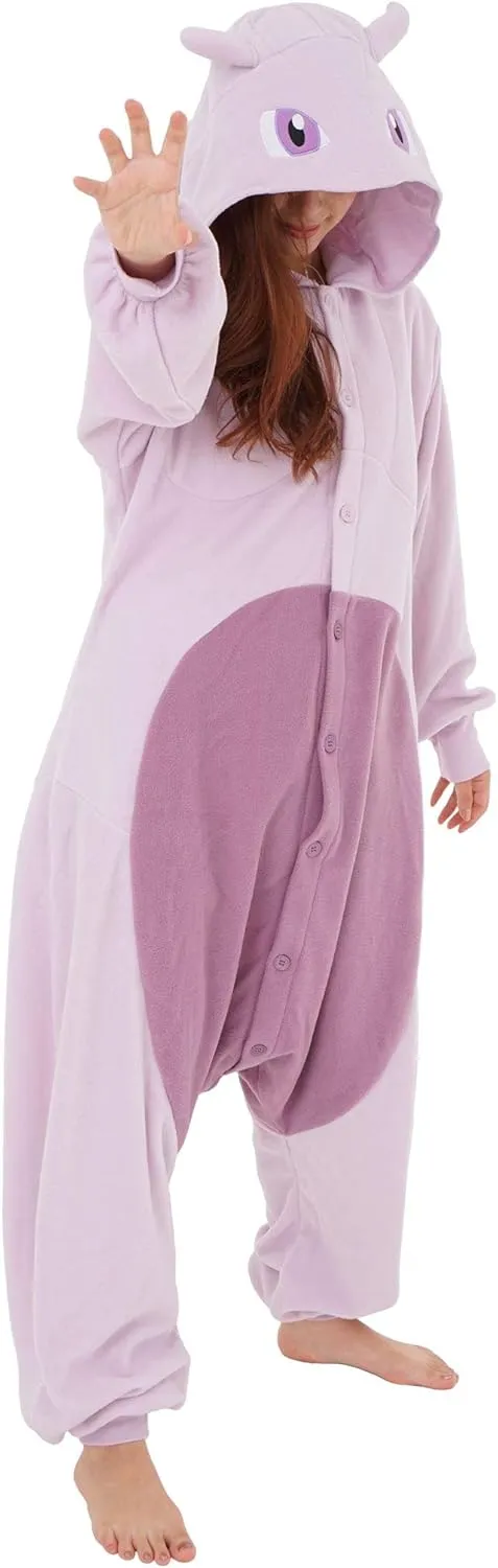 SAZAC Pokemon Mewtwo Kigurumi - Luxurious Adult Onesie Halloween Costume | Pokemon Pajamas | Easy Care, Durable Cosplay