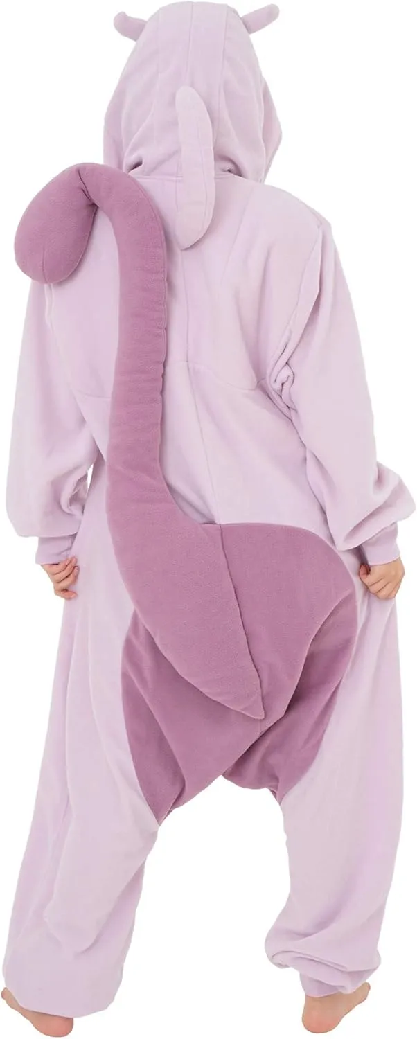 SAZAC Pokemon Mewtwo Kigurumi - Luxurious Adult Onesie Halloween Costume | Pokemon Pajamas | Easy Care, Durable Cosplay