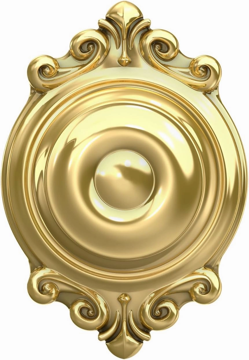 SCHLAGE F10 GEO 605 BRK Brookshire Collection Georgian Passage Knob, Bright Brass