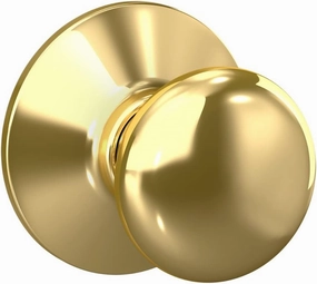 Schlage F10 V PLY 605 Plymouth Door Knob, Hall & Closet Passage Lock, Bright Brass