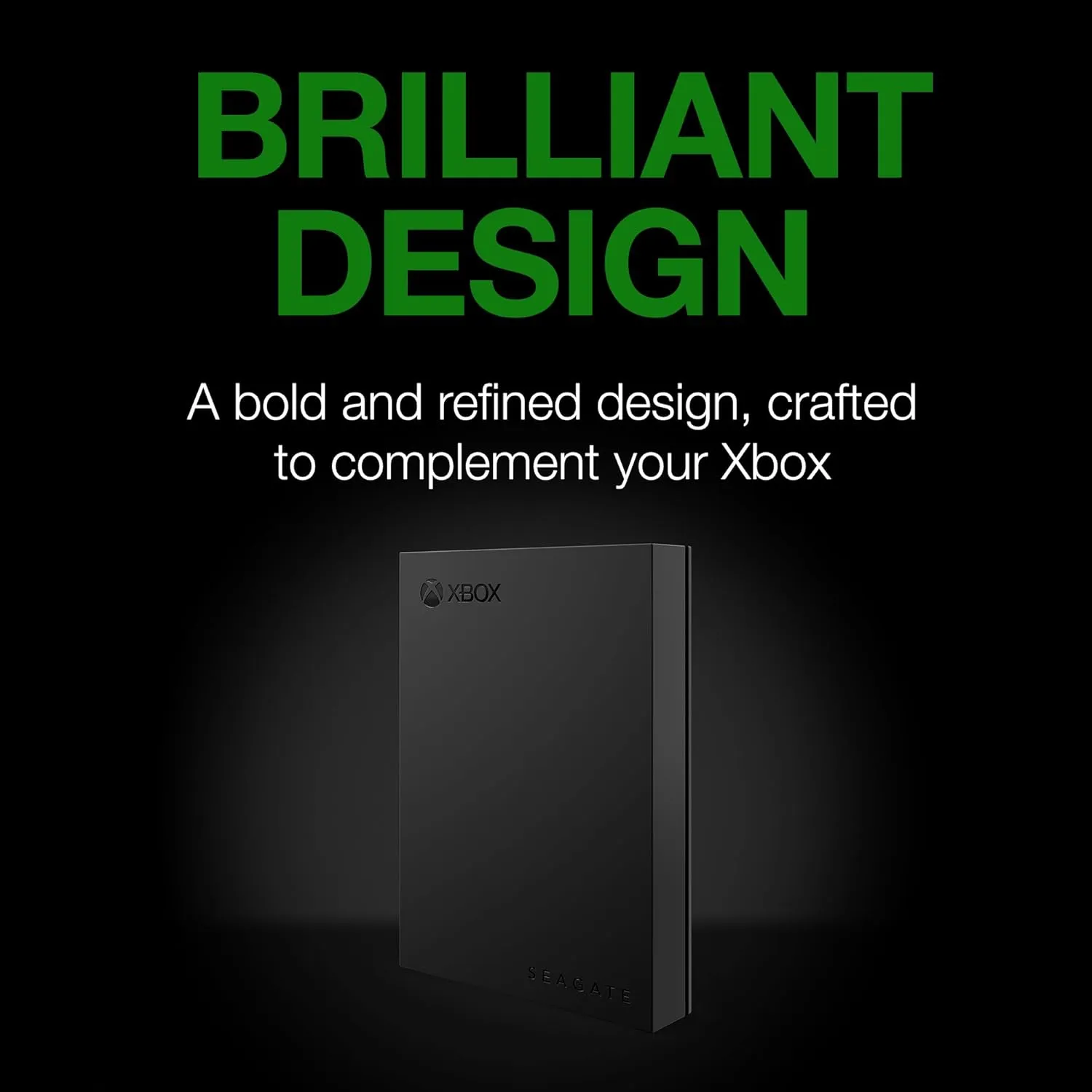 Seagate Game Drive for Xbox 5TB External Hard Drive Portable HDD - USB 3.2 Gen 1, Black with Built-in Green LED bar, Xbox Certified, 3 Year Rescue Services (STKX5000403)