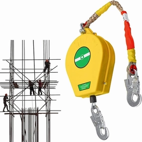Self-Retracting Lifeline Fall Protection, High-Altitude Fall Arrester, 7m Portable Safety Lanyard for Roofing & Construction, Load Capacity 150kg