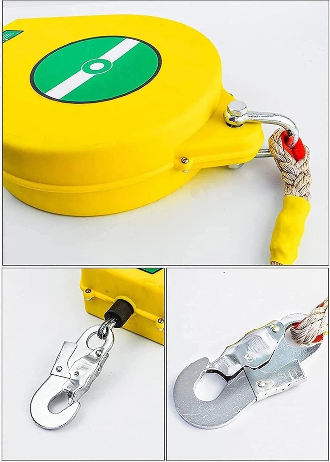 Self-Retracting Lifeline Fall Protection, High-Altitude Fall Arrester, 7m Portable Safety Lanyard for Roofing & Construction, Load Capacity 150kg