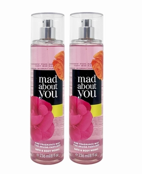Set of 2 Bath & Body Works Mad About You Fine Fragrance Mist 8 oz Each