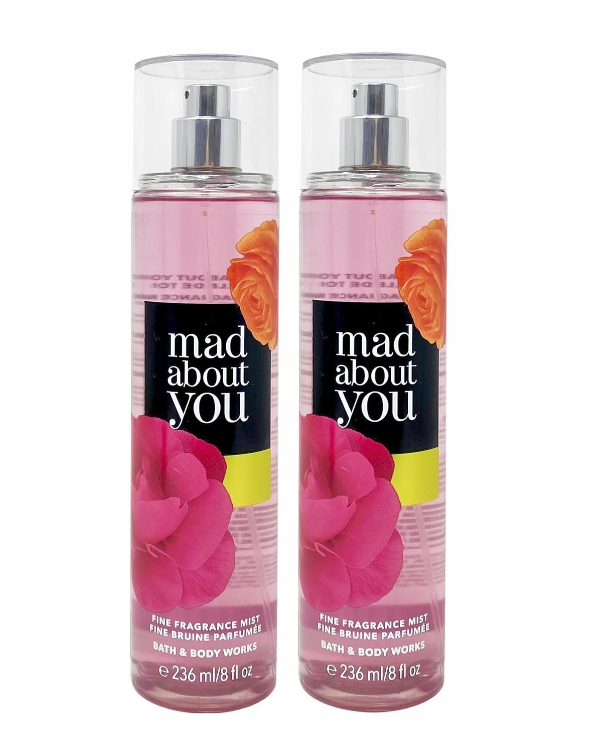 Set of 2 Bath & Body Works Mad About You Fine Fragrance Mist 8 oz Each