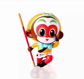 ShangMei Studio Cute Anime Figure Monkey Doll Sun Wukong Q Version Ornaments Gift