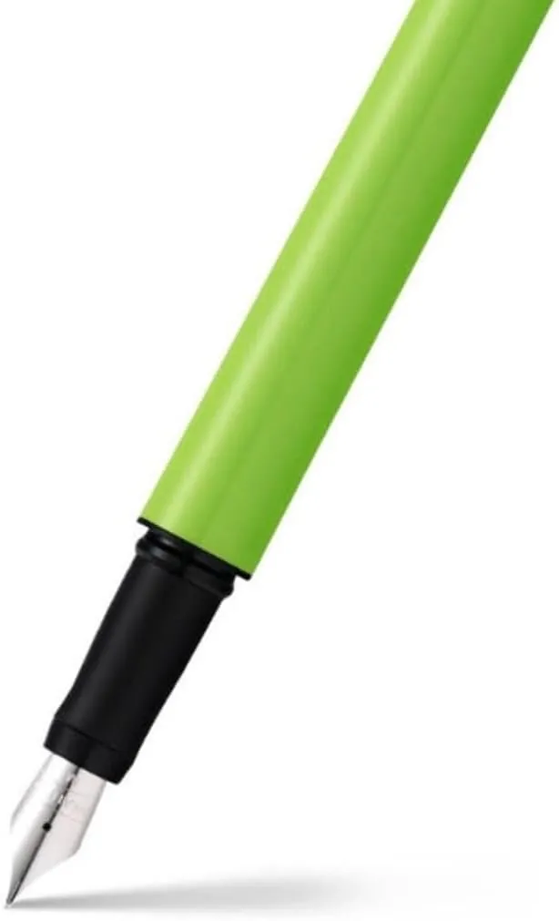 Sheaffer Pop Glossy Lime Green Fountain Pen with Chrome Trim and Medium Nib