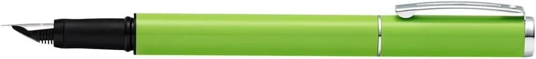 Sheaffer Pop Glossy Lime Green Fountain Pen with Chrome Trim and Medium Nib