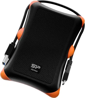 Silicon Power 1TB USB-C USB 3.0 Rugged Portable External Hard Drive HDD Armor A30, Military-Grade Shockproof for PC, Mac and iPad Pro, Black