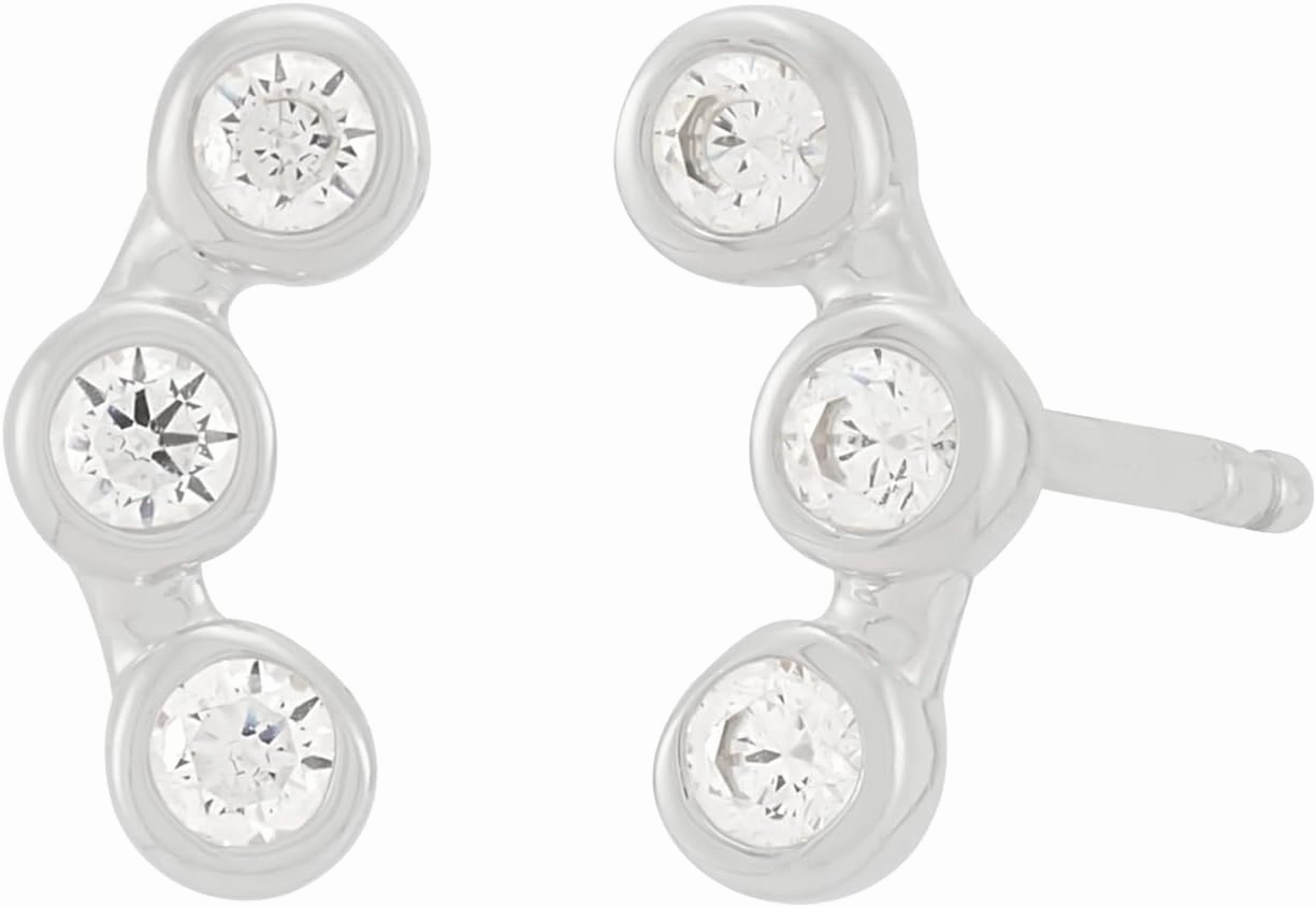 Silpada 'Bright Trio' Sterling Silver Cubic Zirconia Stud Earrings