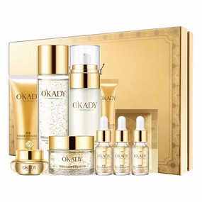 skincare set Anti Aging Skin 10-piece Daily Care Routine Kit With Vitamin C and Peptides Eye Mask Toner Serum Eye Cream Lotion Lady Cream Gifts sets for Valentine's Day