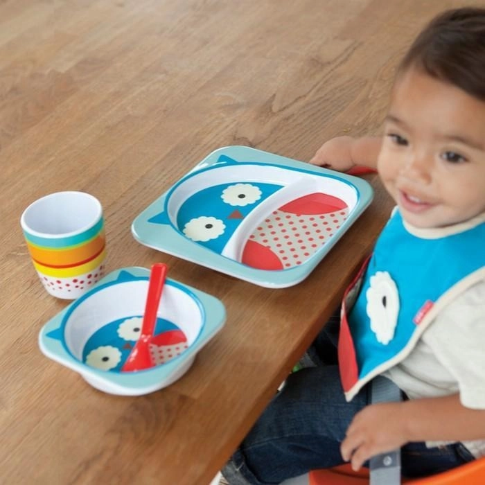 Skip Hop Melamine Set (Plate & Bowl) - Owl
