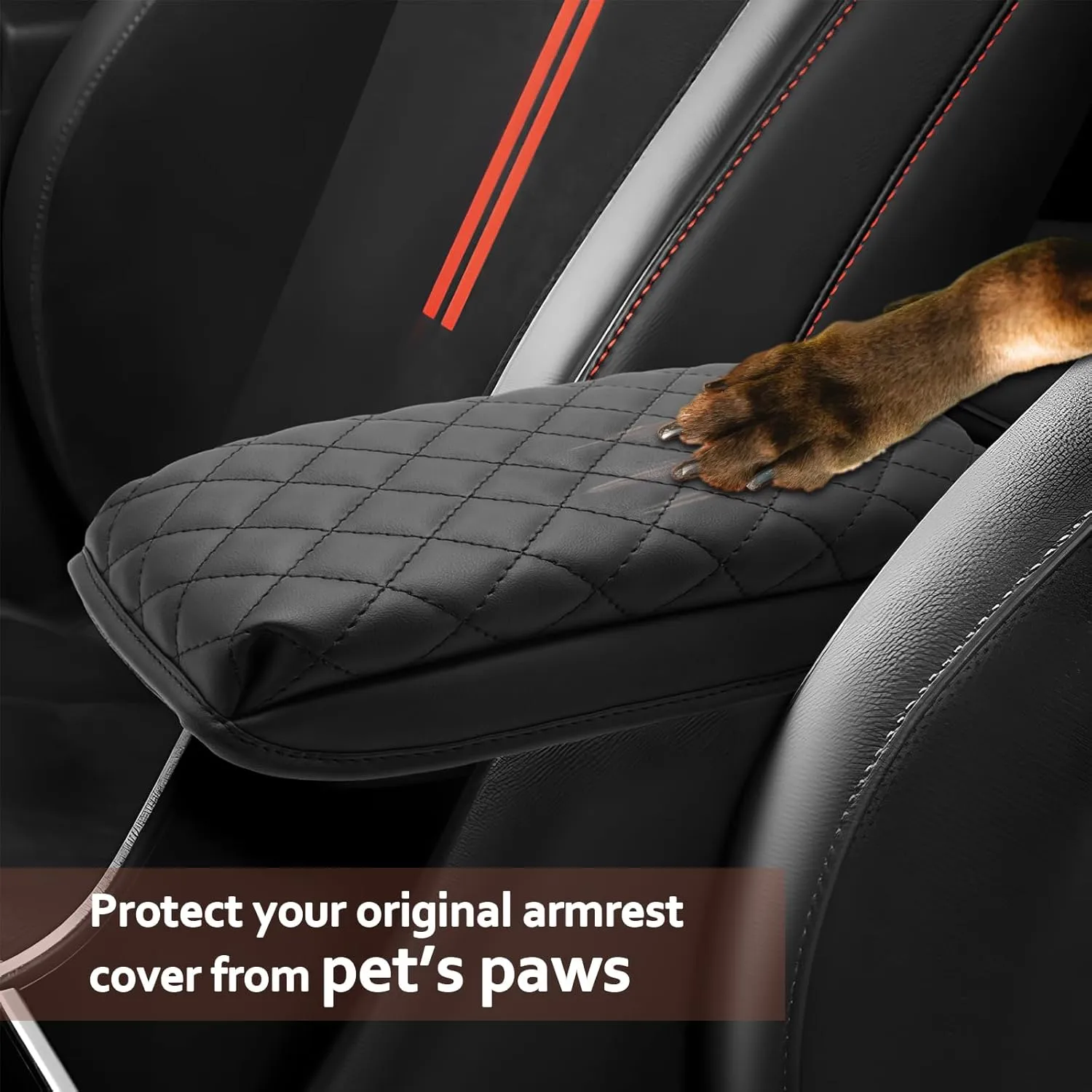 SKTU for 2024 2025 Hyundai Kona Center Console Cover 2024 2025 Kona SE/SEL/N Line/Limited Armrest Pad Cover Kona Seat Box Cover Hyundai Kona 2024 2025 Accessories Center Console Soft Cushion