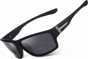 SKYFUEN Polarized Bifocal Reading Sunglasses,TR90 Wrap Sports Bifocal Build-In Sun Readers, Fishing/Driving