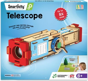 Smartivity Telescope STEM Toy for Kids Ages 8-14 Years | Measure Height & Distance | Cool Birthday Gifts Ideas for Boys & Girls | DIY Science Kit for 8,9,10,11,12,13,14 I Wooden Engineering Game