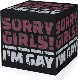 Sorry Girls I'm Gay Adults 3x3x3 Color-Matching Smooth Fully Printed Cube Gift