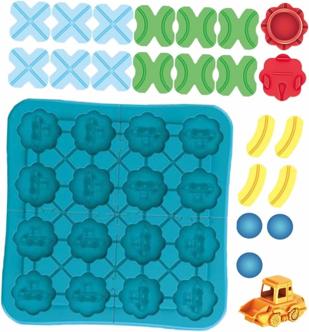 Sosoport Boys and Girls Car Track Puzzle Set Educational Playset Unique Track Layouts