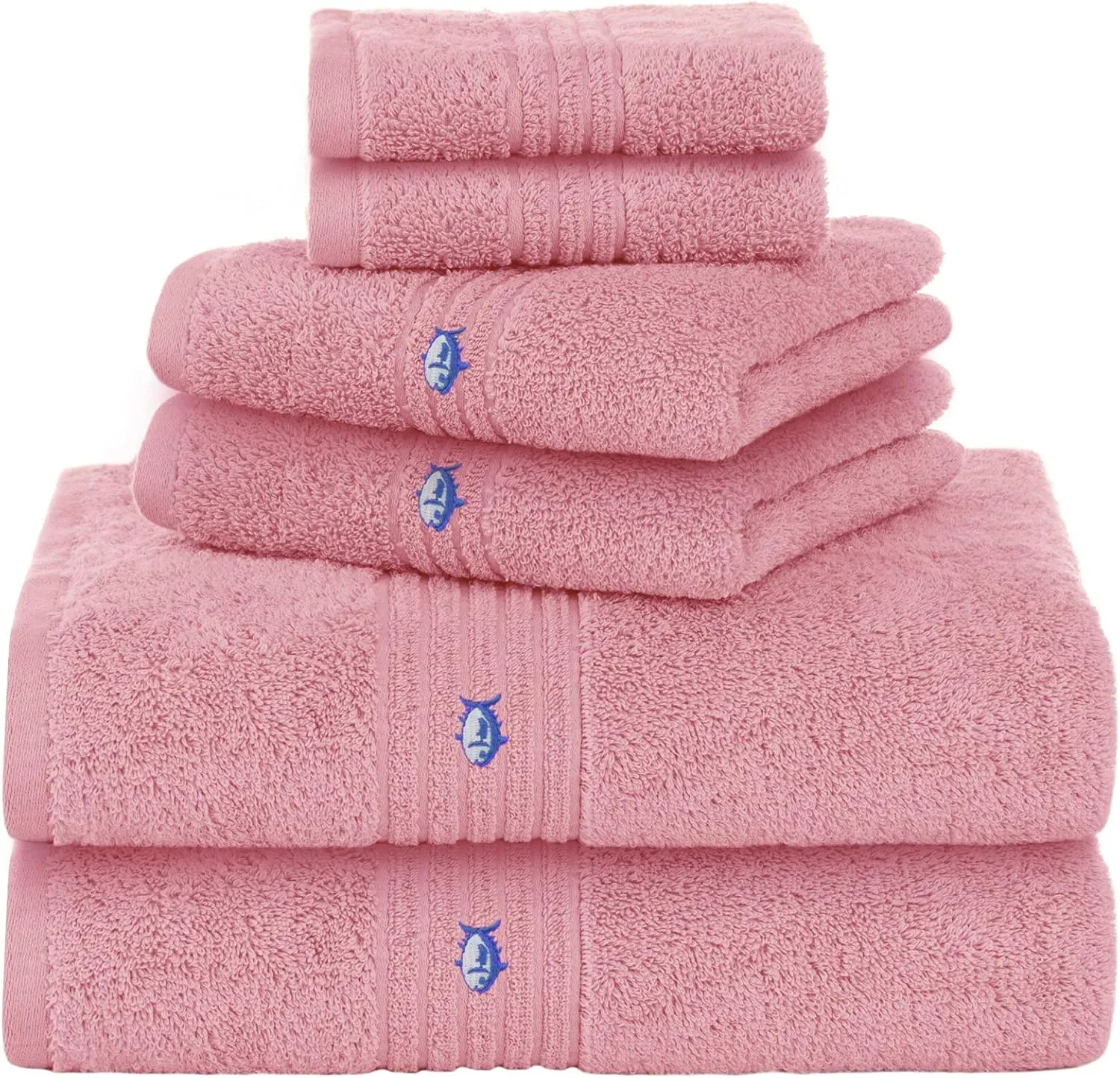 Southern Tide Home Performance 5.0 Cotton Bath Towel Collection (Colors Vary), 6-Piece, Pink