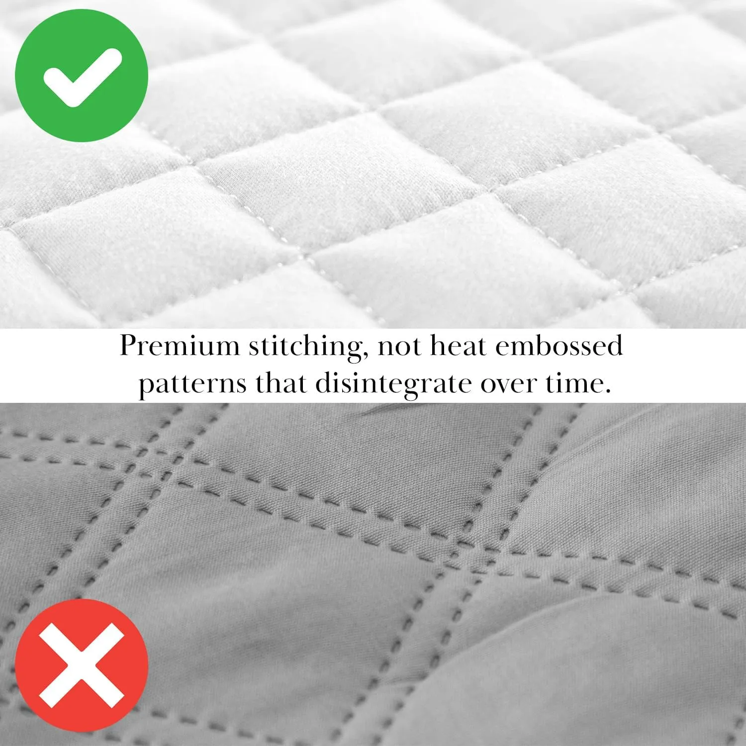 Southshore Fine Living, Inc. White King Quilt Set with 2 Pillow Shams, Lightweight Coverlet, King Size Quilt, Stain & Pet Hair Resistant Bedding Set, Standard/California Size, Bright White
