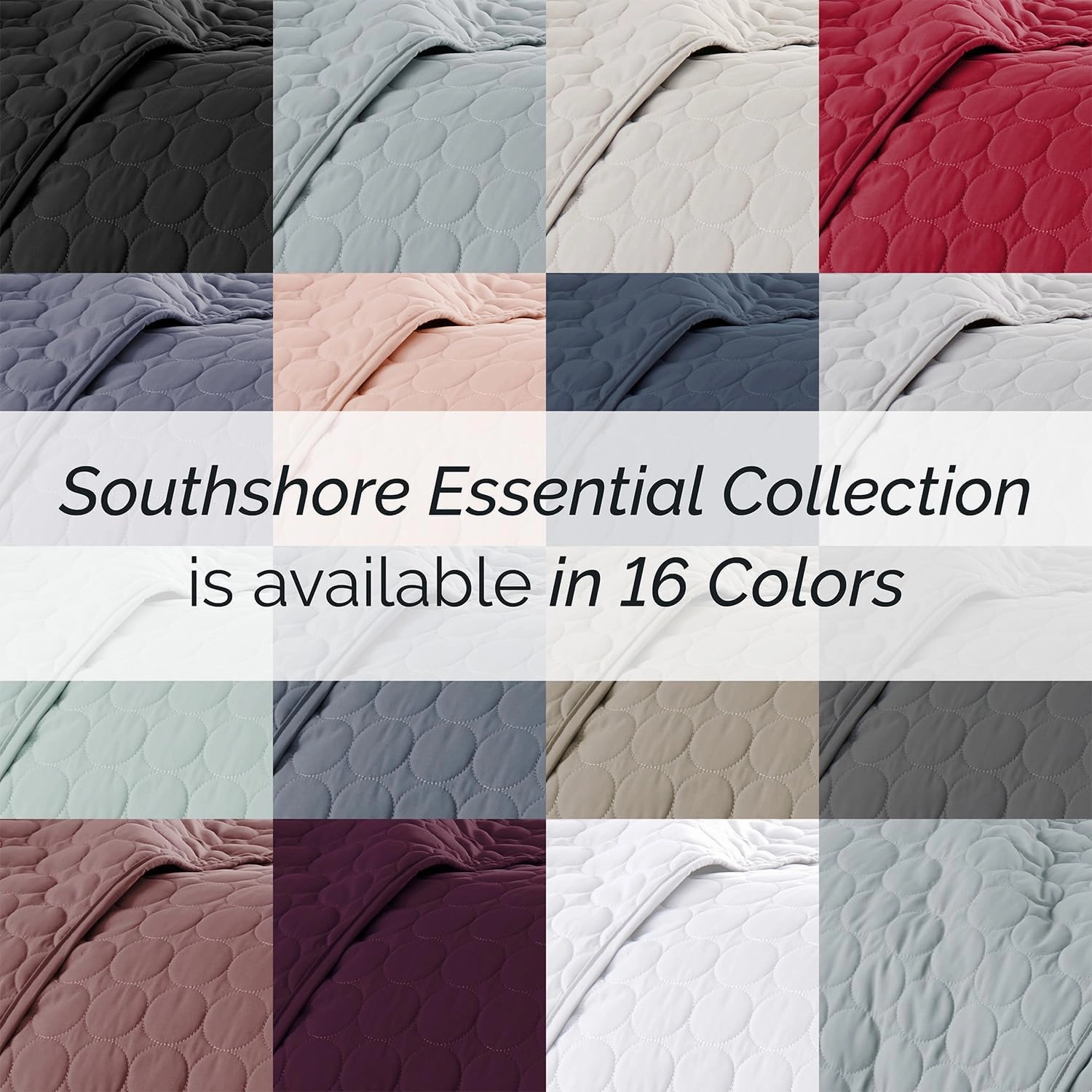 Southshore Fine Living, Inc. King Size White Quilt Bedding Set with 2 Pillow Shams, Hotel Collection Circle-Stitch Design, Quilted Bedspread, California/King Quilt Coverlet, Bright White