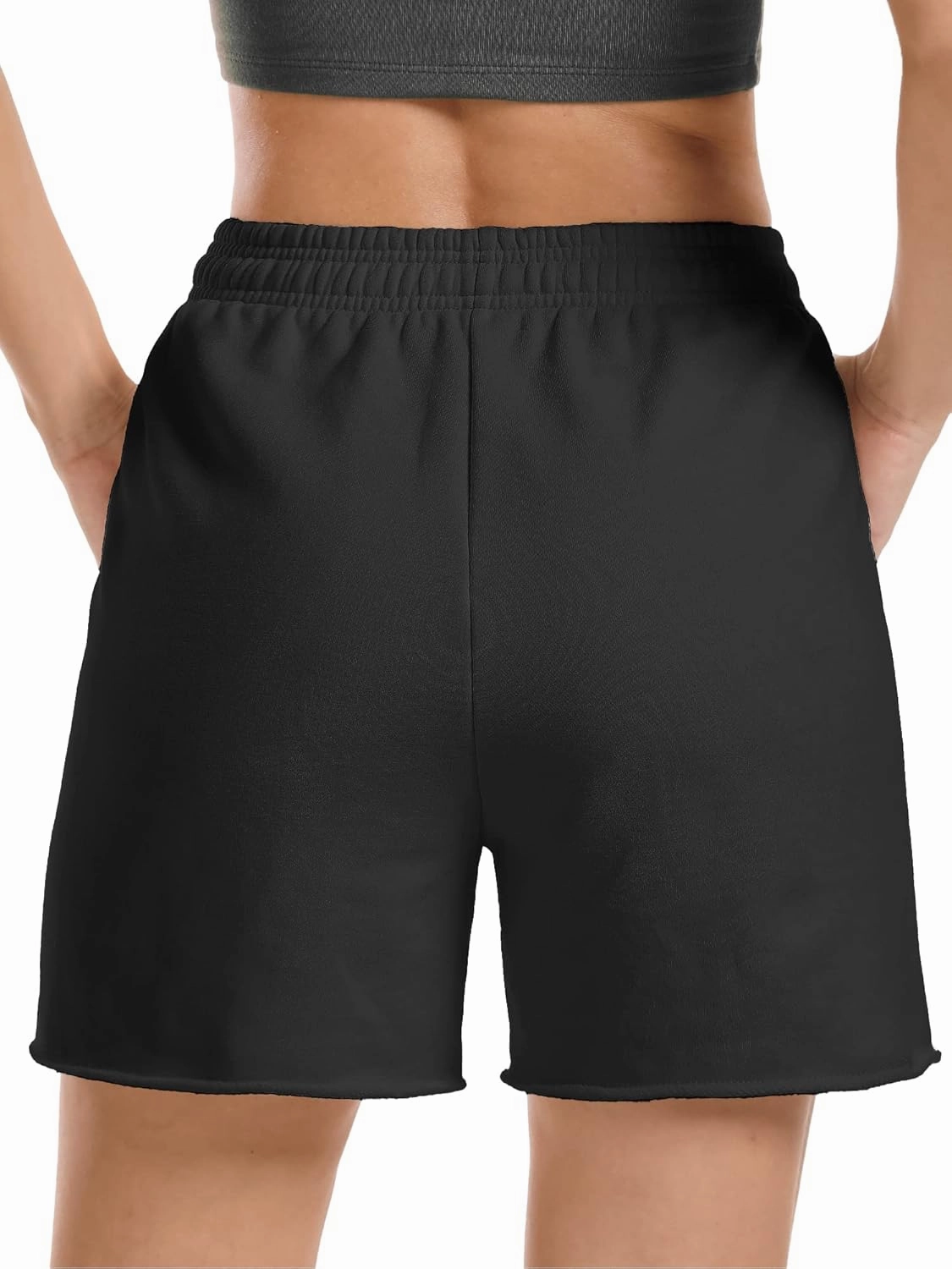Stelle Women's Sweat Shorts Casual Drawstring Shorts Comfy Cotton High Waisted Workout Lounge Shorts with Pockets