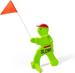 Step2 Kid Alert Street Safety Sign, Kids at Play Signage for Neighborhood Safety, 32-Inch Tall Reflective Caution Sign with Warning Flag