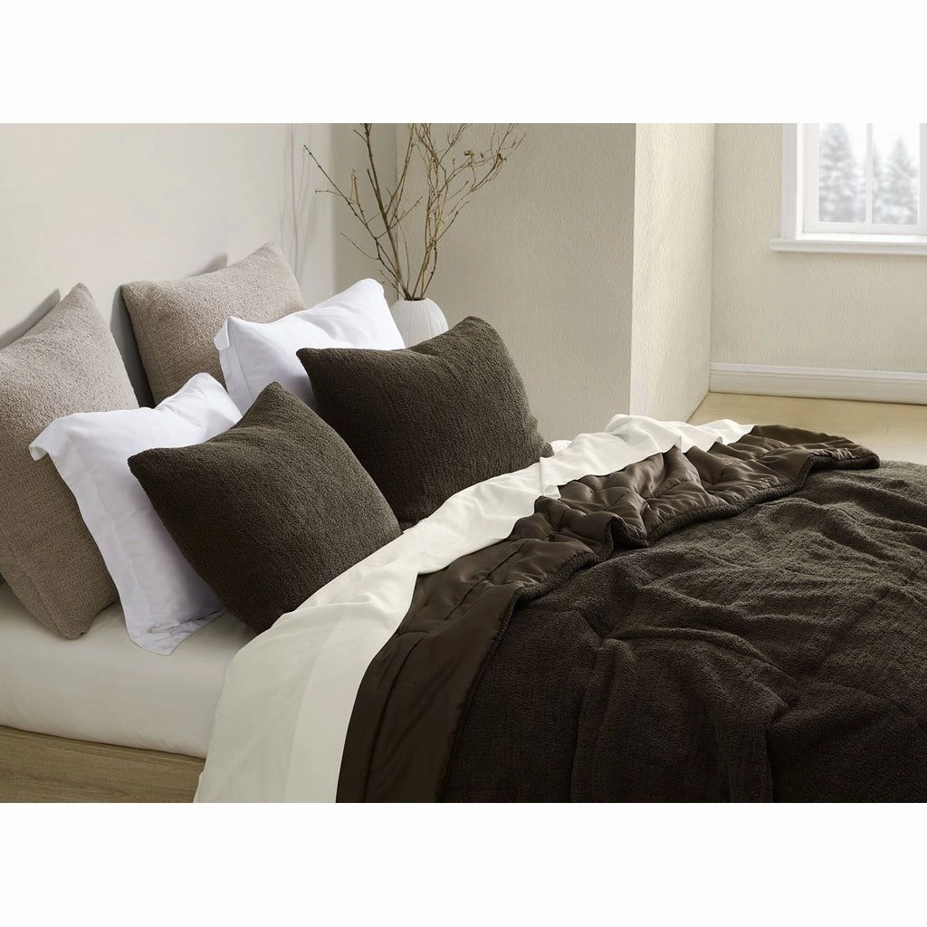 Sunday Citizen Mocha Snug Pillow Sham Set Standard Shams Set of 2 27x20 Covers