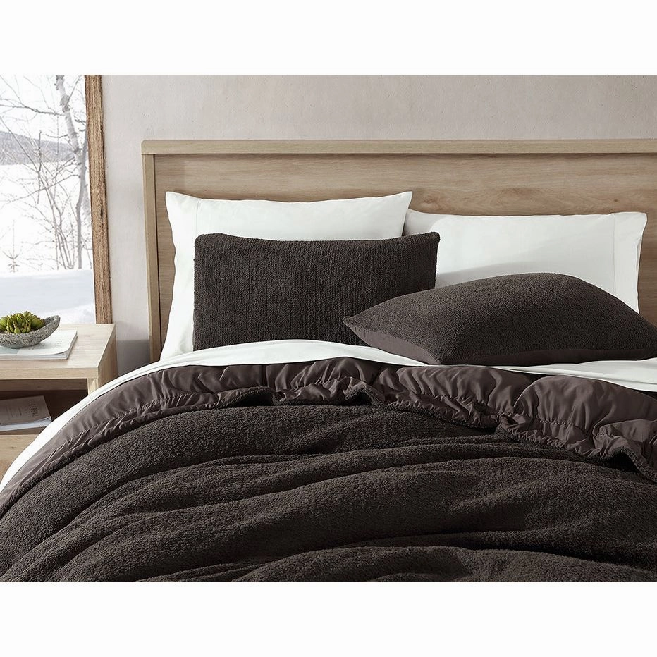 Sunday Citizen Mocha Snug Pillow Sham Set Standard Shams Set of 2 27x20 Covers