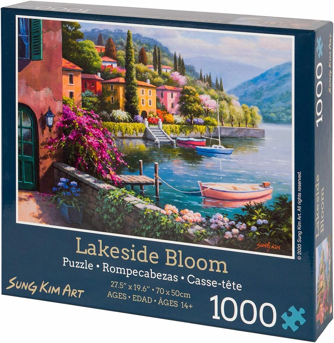 Sung Kim Art - Jigsaw Puzzle 1000 Piece for Adults (Lakeside Bloom)