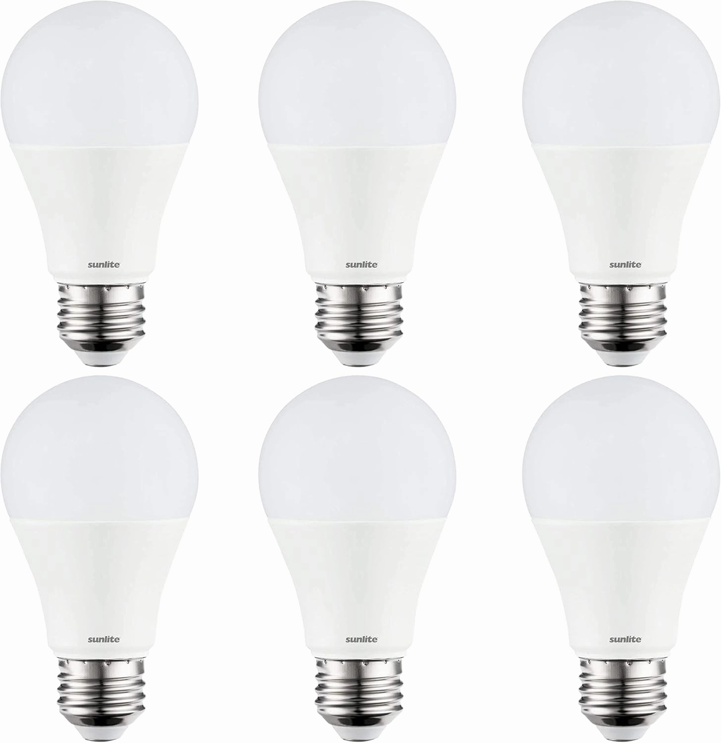 Sunlite LED A19 Super Bright Light Bulb, Dimmable 14 Watt (100W Equivalent), 1500 Lumens, Medium (E26) Base, UL Listed, 2700K Soft White, 6 Count