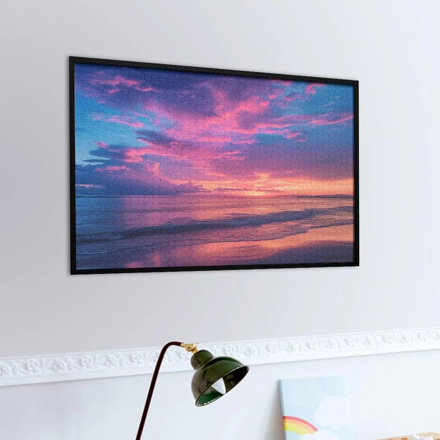 Sunset by The Sea 1000 Piece Jigsaw Puzzle,Sunset on The Beach Adult Jigsaw Puzzle, Challenging Puzzles,1000 PCS