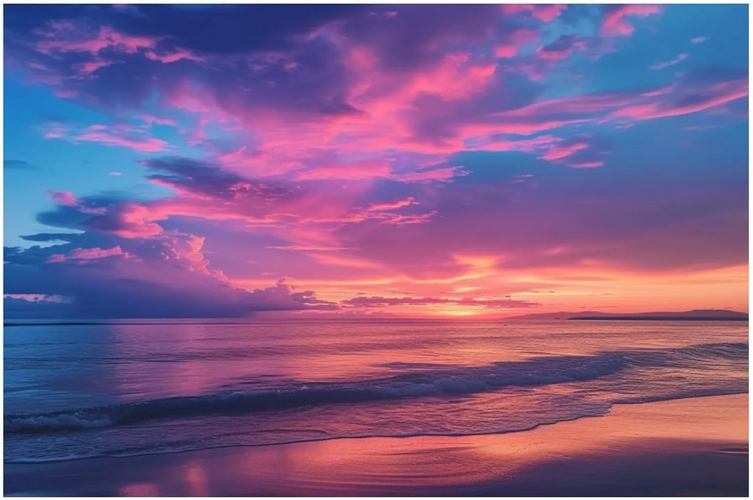 Sunset by The Sea 1000 Piece Jigsaw Puzzle,Sunset on The Beach Adult Jigsaw Puzzle, Challenging Puzzles,1000 PCS
