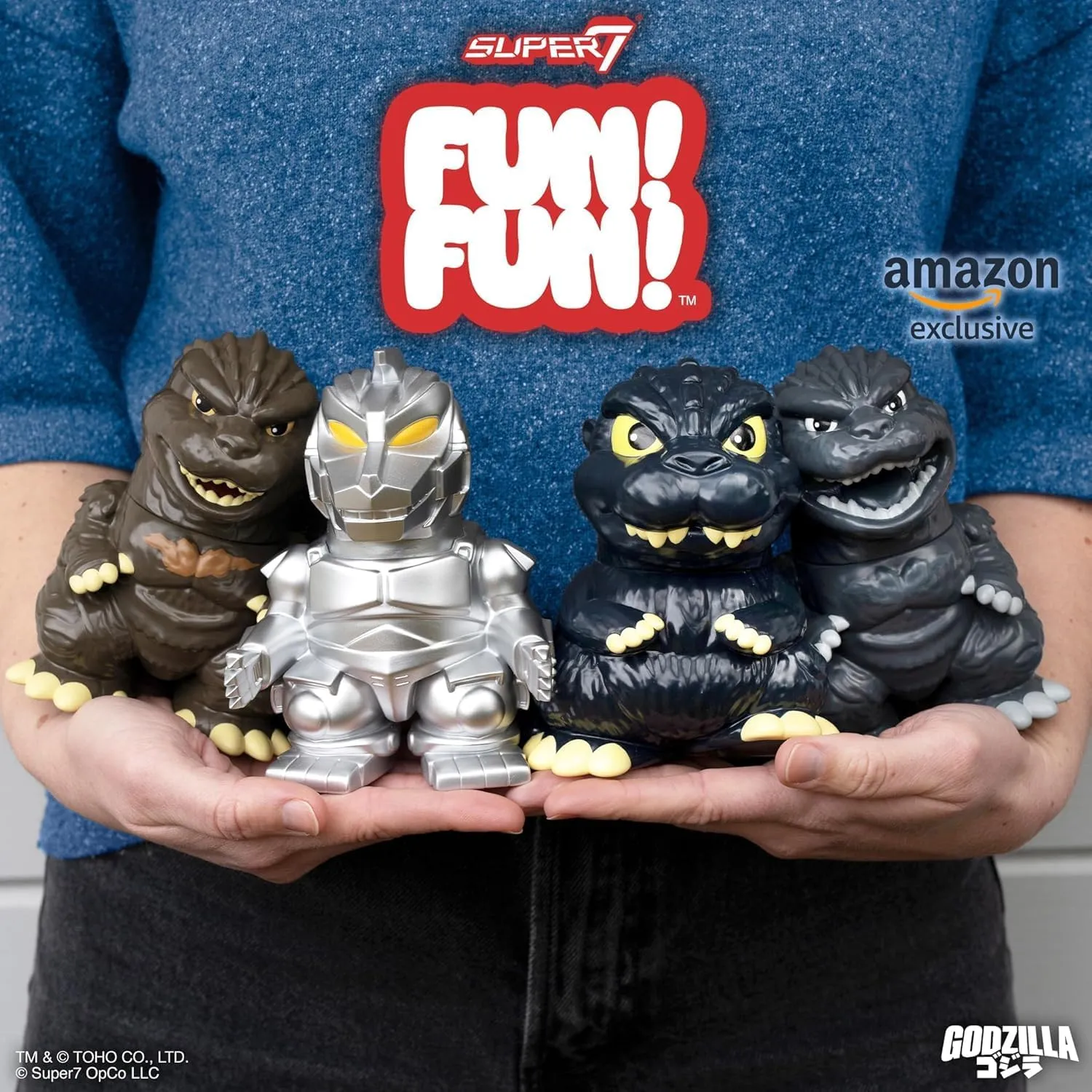 Super7 Fun! Fun! Toho Godzilla '89 Vinyl Figure - 5" Toho Godzilla Action Figure Kaiju - Classic Movie Monster Fans Collectibles & Retro Toys - Movie Model for Collectors & Display Figurine