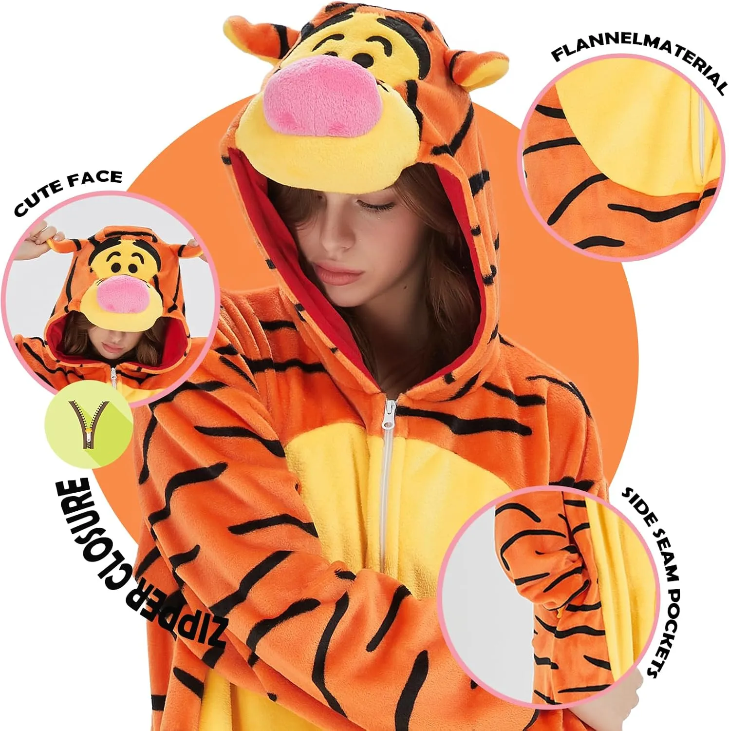 SWEETXIN Adult Unisex Onesie Pajamas Halloween Christmas Cosplay Costume Suit for Women and Men
