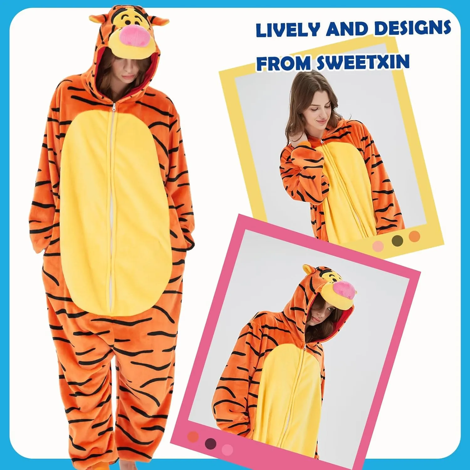 SWEETXIN Adult Unisex Onesie Pajamas Halloween Christmas Cosplay Costume Suit for Women and Men
