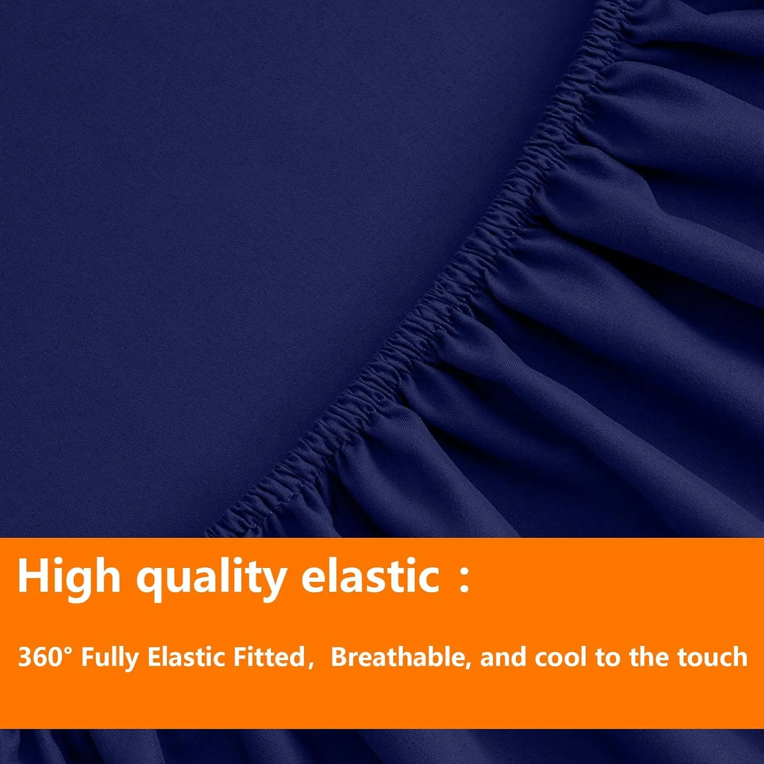 TAIMIT Navy Twin Size Comforter Set - 5 Pieces, Bed in a Bag Bedding Sets with All Season Soft Quilted Warm Fluffy Reversible Comforter,Flat Sheet,Fitted Sheet,1 Pillow Shams,1 Pillowcases