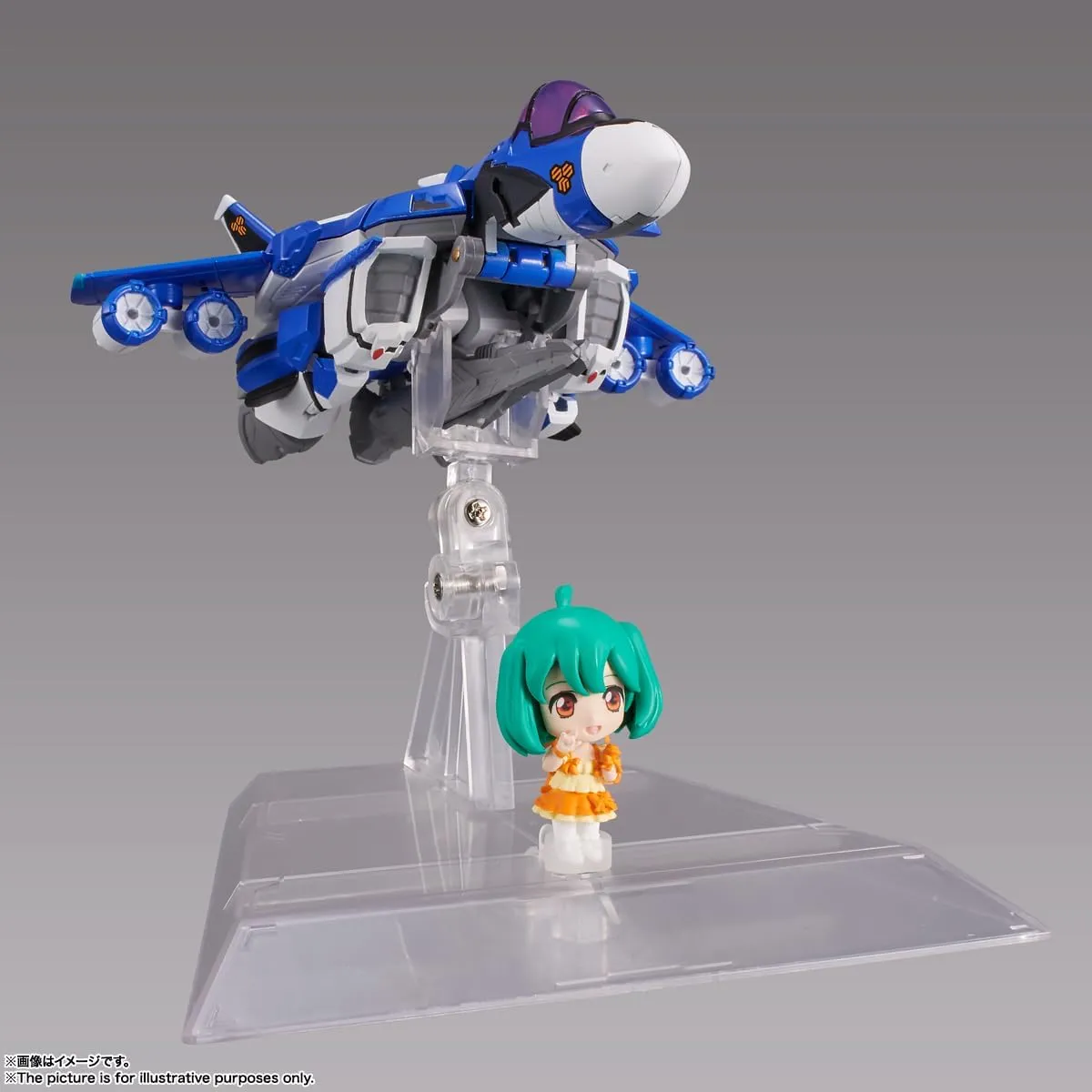 Tamashii Nations - Macross Frontier - VF-25G Messiah Valkyrie (Michael Use) with Ranka, Bandai Spirits Tiny Session Figure