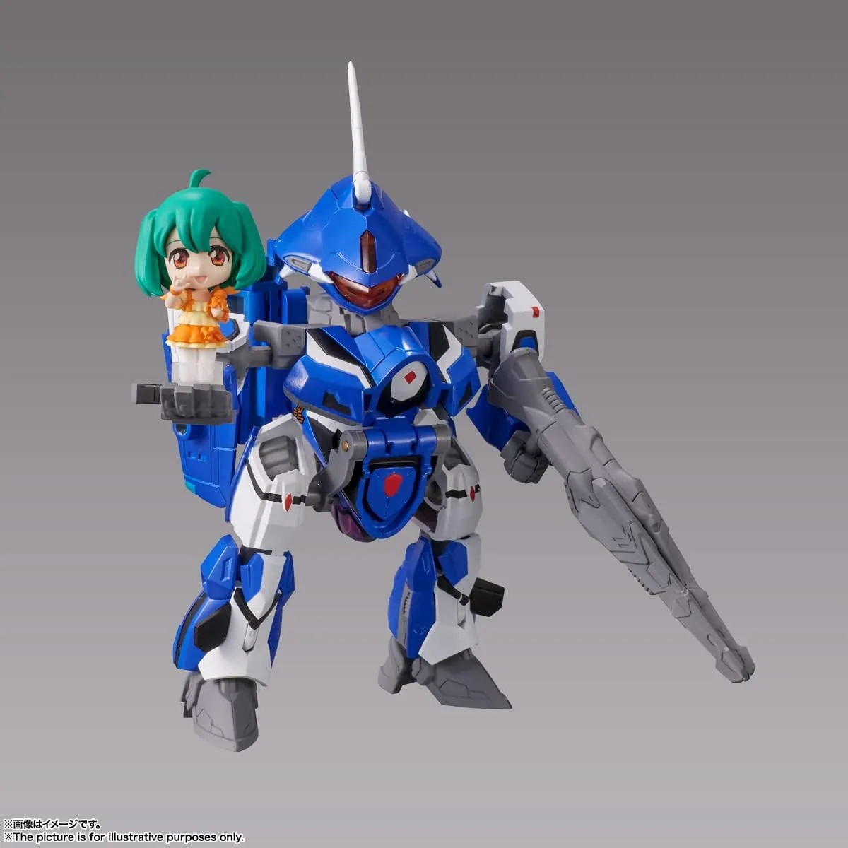 Tamashii Nations - Macross Frontier - VF-25G Messiah Valkyrie (Michael Use) with Ranka, Bandai Spirits Tiny Session Figure