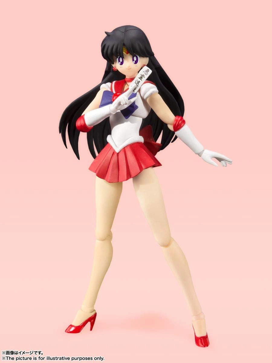 TAMASHII NATIONS S.H. Figuarts Sailor Moon Sailor Mars Animation Color Edition (Resale Version), Approx. 5.5 inches (140 mm), PVC & ABS Pre-Painted Action Figure