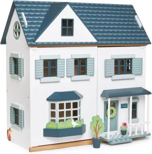 Tender Leaf Toys - Dovetail House - Large Luxury 27.36" Tall 3 Story Doll House with 6 Rooms - Gender-Neutral Dollhouse - Encourage Creative and Imaginative Fun Play for Children - Age 3 