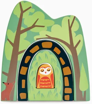 Tender Leaf Toys - Forest Tunnels - Stacking Train Set Accessories - Toy Stacker, Blocks - Open-Ended Toy Set for Inspires Creative and Imaginative Roleplay - Age 3 