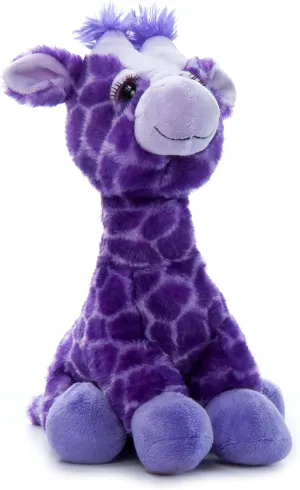 The Petting Zoo Purple Giraffe Stuffed Animal Plushie, Lash’z Zoo Animals, Giraffe Plush Toy 12 inches