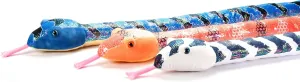 The Petting Zoo Sea Snake Stuffed Animal, Gifts for Kids, Snake Plush Toy, 54 inch (Orange)