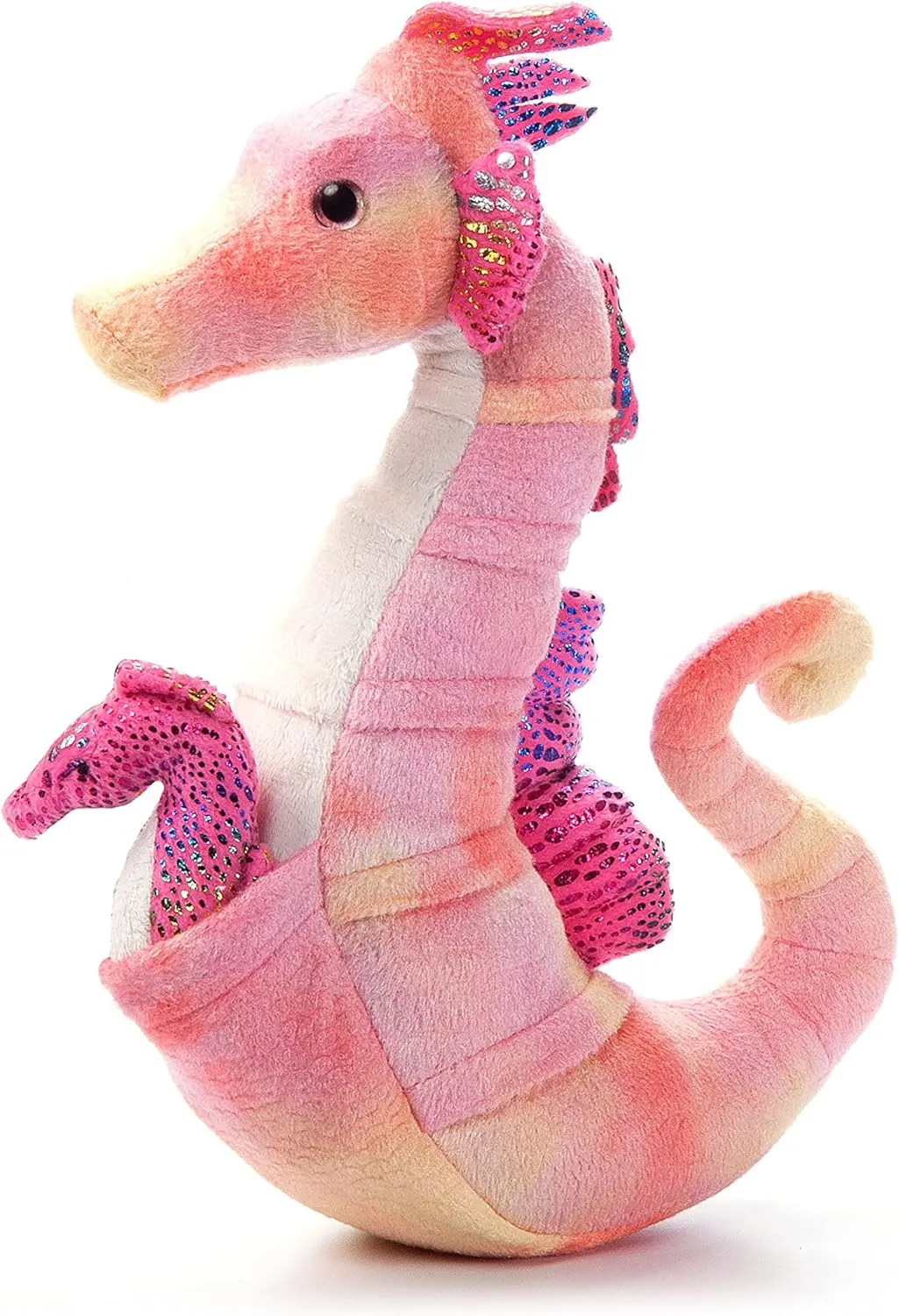 The Petting Zoo Seahorse Stuffed Animal Plushie, Gifts for Kids, Wild Onez Sealife Animals, Dad and Baby Seahorse Plush Toy 12 inches