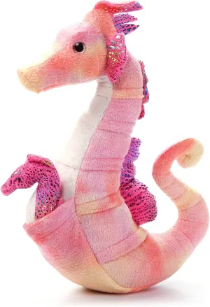 The Petting Zoo Seahorse Stuffed Animal Plushie, Gifts for Kids, Wild Onez Sealife Animals, Dad and Baby Seahorse Plush Toy 12 inches