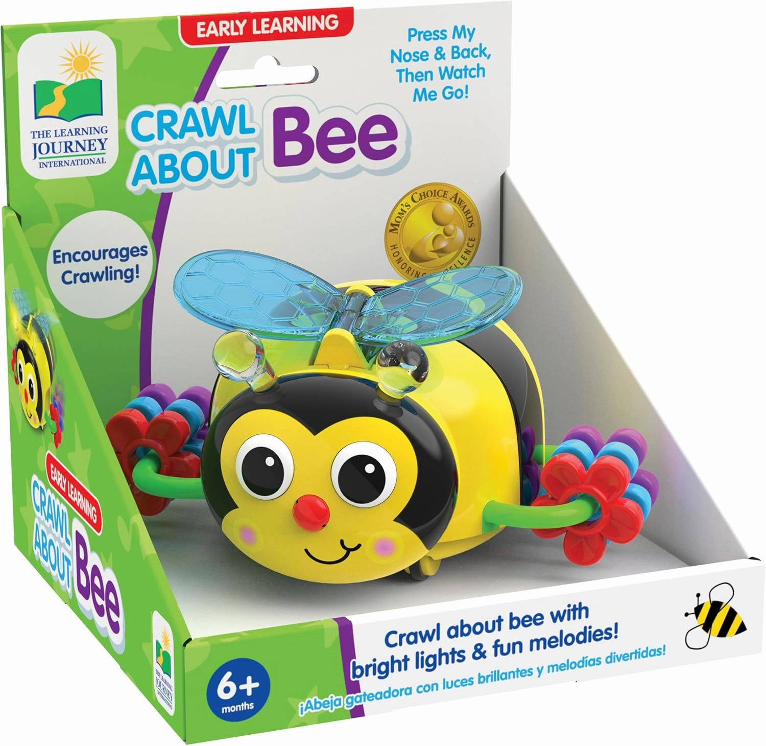 The Learning Journey Early Learning - Crawl About Bee - Crawling Toys for Babies 6-12 Months - Bright Lights and Fun Melodies - Award Winning Toys