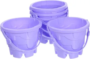 Toyvian Beach Bucket Toy Set 5pcs Child Sand Toys Mini Bucket for Boys and Girls Plastic Beach Toys Spade Random