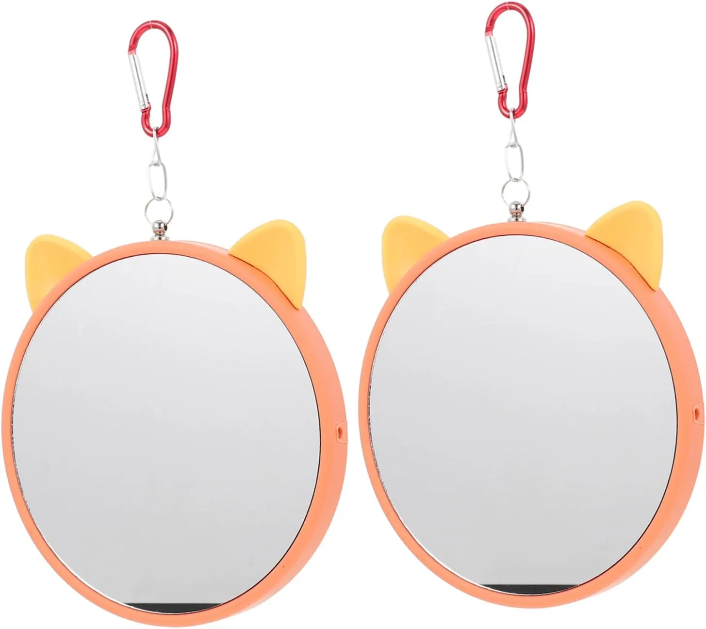 Toyvian Bird Mirror Set Parakeet Cockatiel Toys Parrot Hanging Mirror for Cage