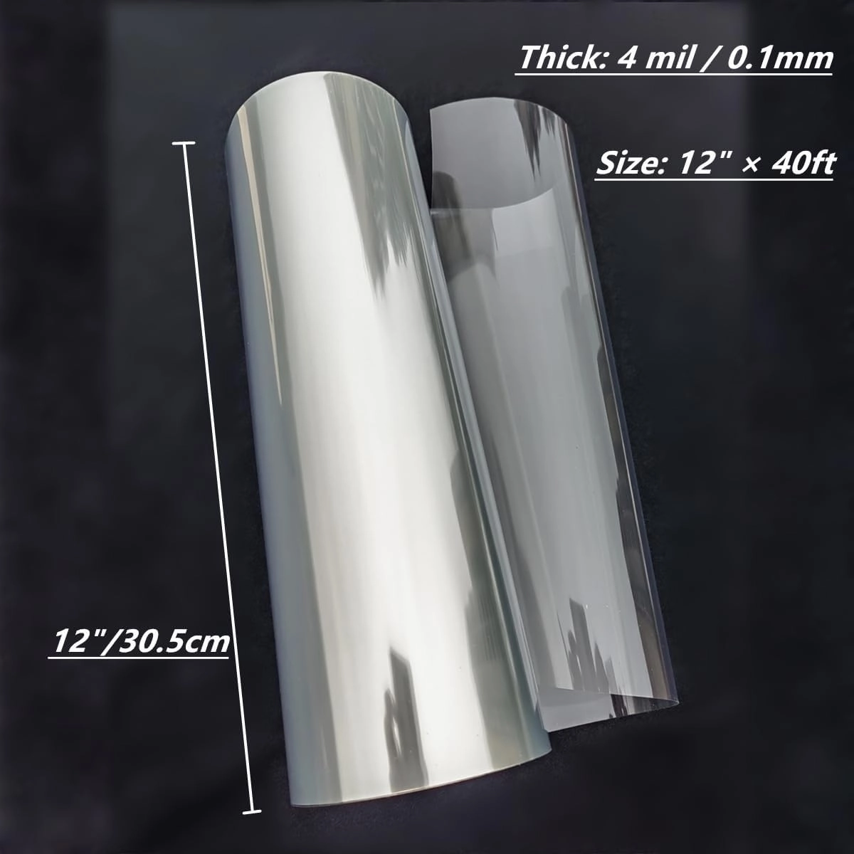 Transparency Mylar Stencils Sheet for Cutting Machines,12inchs x 40ft Rolls 4 mil Clear Blank Template Paper Material Acetate
